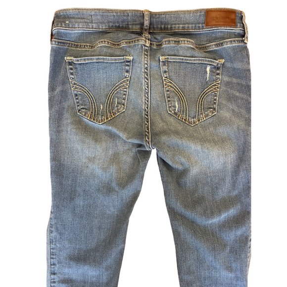 Hollister Women's Low Rise Super Skinny Distressed Ripped Jeans Size 7R - Picture 7 of 8